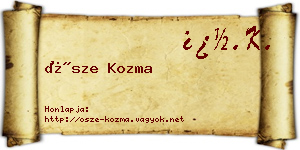 Ősze Kozma névjegykártya